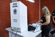 Urnas durante as eleições municipais de Valparaíso (GO)