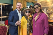 Regina Lemos com os amigos João Chamarelli e Narcisa Tamborindeguy