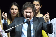 Extremista de direita Javier Milei, candidato à Presidência na Argentina