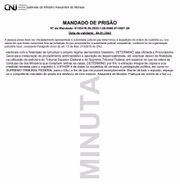 Segunda página do mandado de prisão "expedido" por Alexandre de Moraes