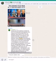 Mais fake news sobre as urnas eletrônicas em grupo bolsonarista no WhatsApp