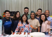 Festa da família Tamashiro para celebrar a remissão do patriarca, em 2018