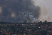 Incêndio florestal na Flona já é visto de algumas áreas do DF