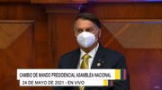 Presidente Jair Bolsonaro usa máscara na posse do novo presidente equatoriano
