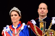Princesa e príncipe de Gales, Kate Middleton e William na coroação do rei Charles III