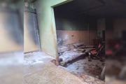 Interior do imóvel ficou destruído 