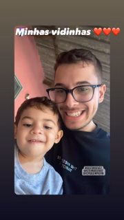 Gustavo e o sobrinho, Leo, filho de Marília Mendonça