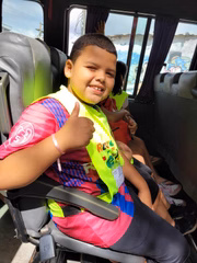 Diogo Abreu, de 7 anos, durante visita ao MAC (Museu de Arte Contemporânea) pelo programa Recreio nas Férias
