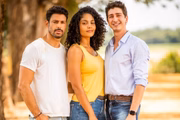 O trio protagonista de Terra e Paixão