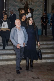 Claudia Raia foi prestar homenagens à amiga