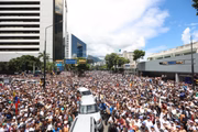 Ato de oposição a Nicolás Maduro, em Caracas, nesta terça-feira (30/7)
