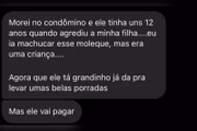 Mãe relata agressão contra a filha dela, quando Leonardo tinha apenas 12 anos