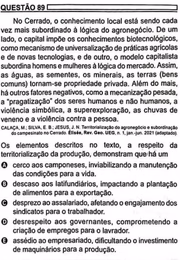 Questão 89 do Enem 2023