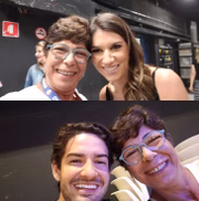 Pato está lidando bem com a família de Rebeca - já posou até com Dory Abravanel, prima de Rebeca
