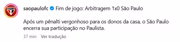 Tricolor ironizou a arbitragem 