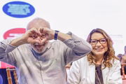 Lula e Janja em lançamento do programa Brasil sem Fome