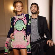 Cintia Dicker e Pedro Scooby, ambos de Balmain 