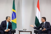 Primeiro-ministro Viktor Orbán e presidente Jair Bolsonaro