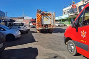 Homem foi transportado, consciente e orientado, para o Hospital Regional da Asa Norte, unidade especializada em queimados.