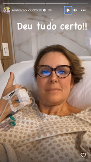 Renata Capucci após procedimentos para amenizar dores no nervo ciático