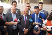 Deputados distritais conversaram com a imprensa após reunião com Alexandre de Moraes sobre a CPI dos Atos Antidemocráticos