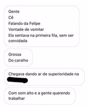 Seguidores também comentaram sobre a postura de Filipa Bleck nos eventos