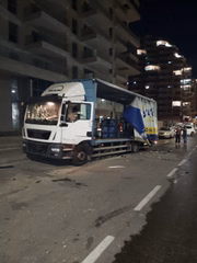 Ônibus destruído em Ashkelon