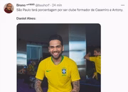 Daniel Alves saiu pelas portas dos fundos do Tricolor...