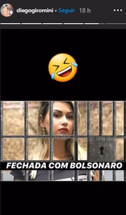 Stories de Diego Giromini, irmão de Sara "Winter" Giromini
