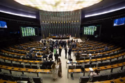 Plenário da Câmara dos Deputados durante sessão
