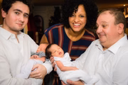 Érick Jacquin com os filhos e esposa