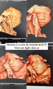 Lorena Maria mostra o ultrassom do filho que espera com MC Daniel