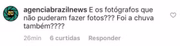 As fotos de profissionais foram proibidas 