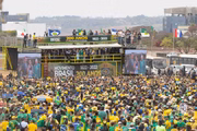 Multidão acompanhou discurso de Jair Bolsonaro na Esplanada