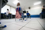Retorno das aulas na Escola Estadual Professor Milton da Silva Rodrigues, no bairro Freguesia do Ó (SP), em novembro de 2020