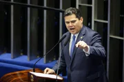 Em discurso como candidato à Presidência do Senado, Davi Alcolumbre (União-AP) coloca como prioridade a defesa das prerrogativas e mandato dos senadores