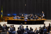 Câmara dos Deputados durante deliberação de matéria