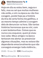 Wagner Santiago reage após ser acusado de agressão por Gleici Damasceno