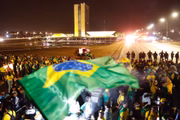 Manifestantes em apoio a Bolsonaro em Brasília