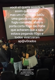 Menina mostra caos durante sessão de cinema em SP