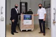 Governador João Doria em entrega de novo lote da Coronavac
