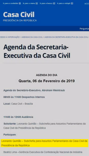Agenda do dia 6 de fevereiro