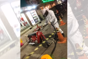 Bombeiro teve que vestir roupa especial
