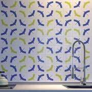 Azulejo Plano Piloto Azul e Verde