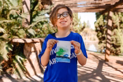 Dante Sassi Lignelli, 7 anos, na colônia de férias