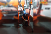 Policiais Militares viram a fumaça no rastaurante