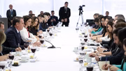 Brasília, 14/06/2019. Presidente Jair Bolsonaro recebe jornalistas para Café da manhã no Palácio do Planalto. Entre os temas abordados, estavam a demissão do presidente dos Correios, a relação com Santos Cruz e o ex-presidente Lula