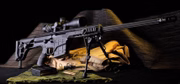 Fuzil manual por ferrolho usa muniçao potente calibre .338 e não é fabricado no Brasil