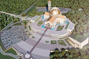 Maquete eletrônica do projeto do novo Santuário do Divino Pai Eterno, cuja obra se arrasta há 12 anos