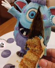 O bolo tinha recheio de doce de leite